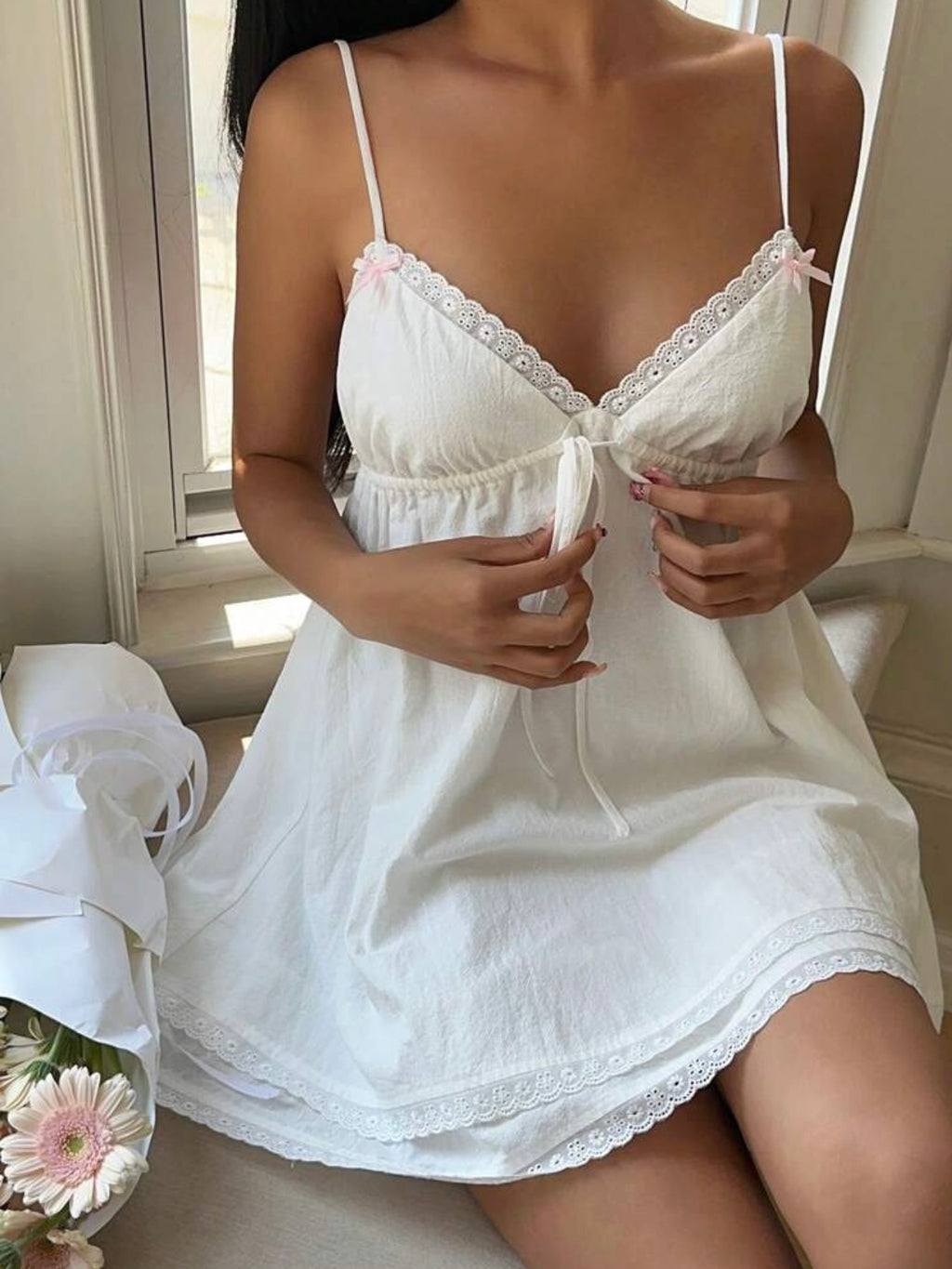Personalized Embroidery Bridal Babydoll