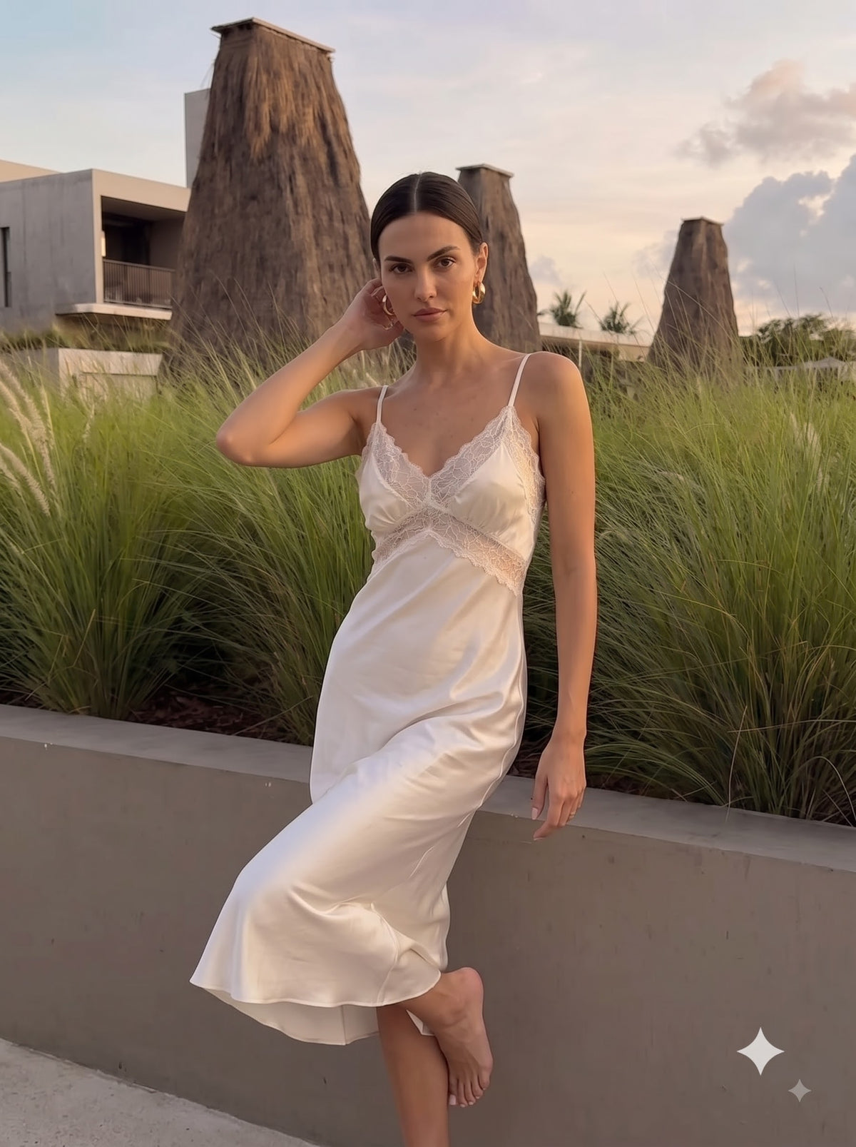 Personalized Embroidery Bridal Satin Sexy Dress