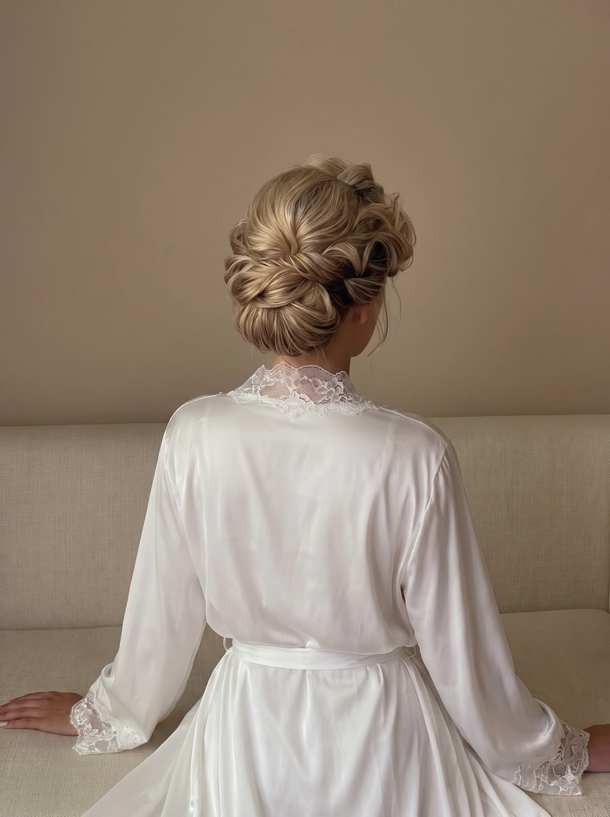 Personalized Embroidery Bridal Satin Long Robe