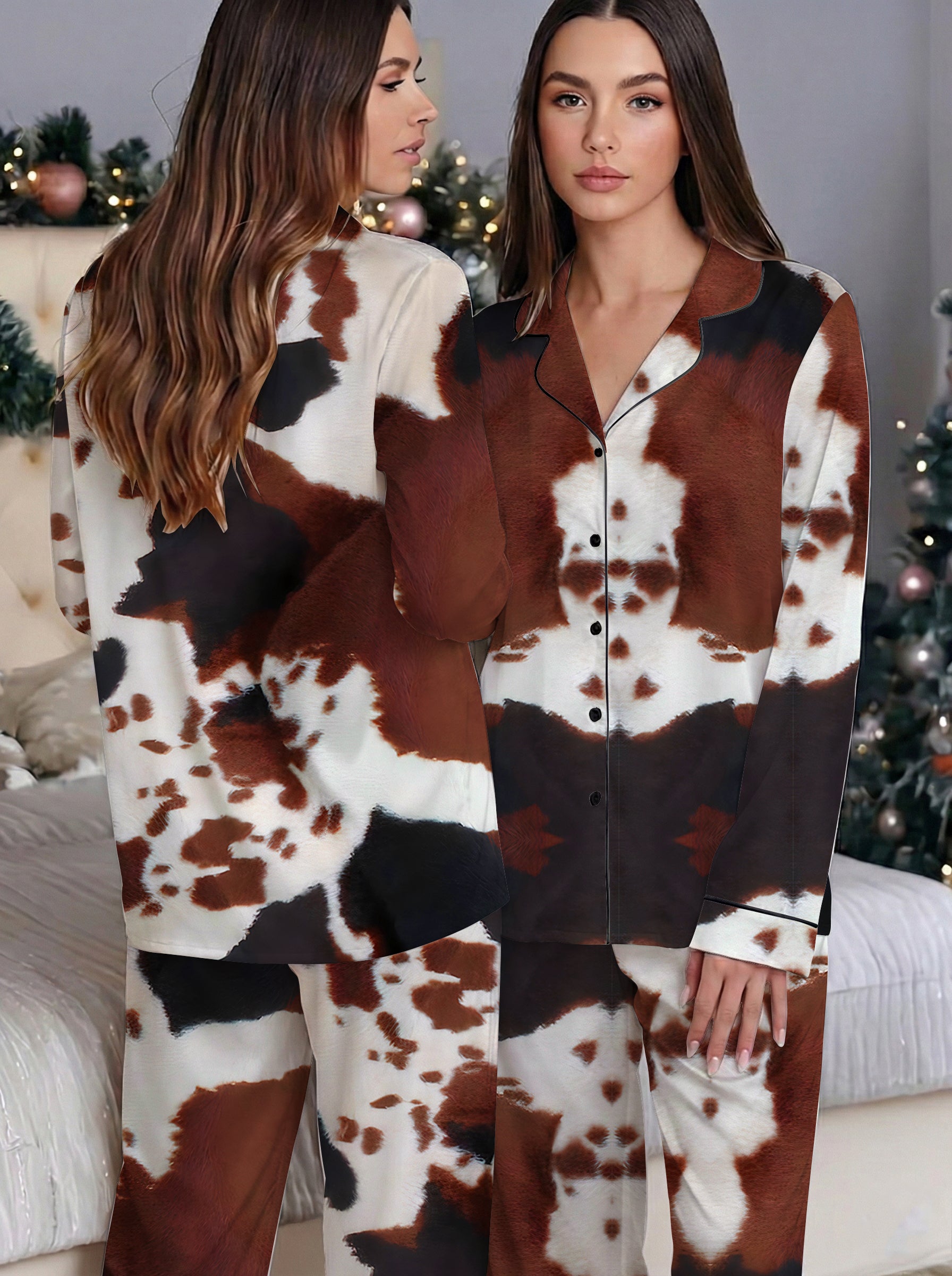 Cowhide Satin Pajama Set