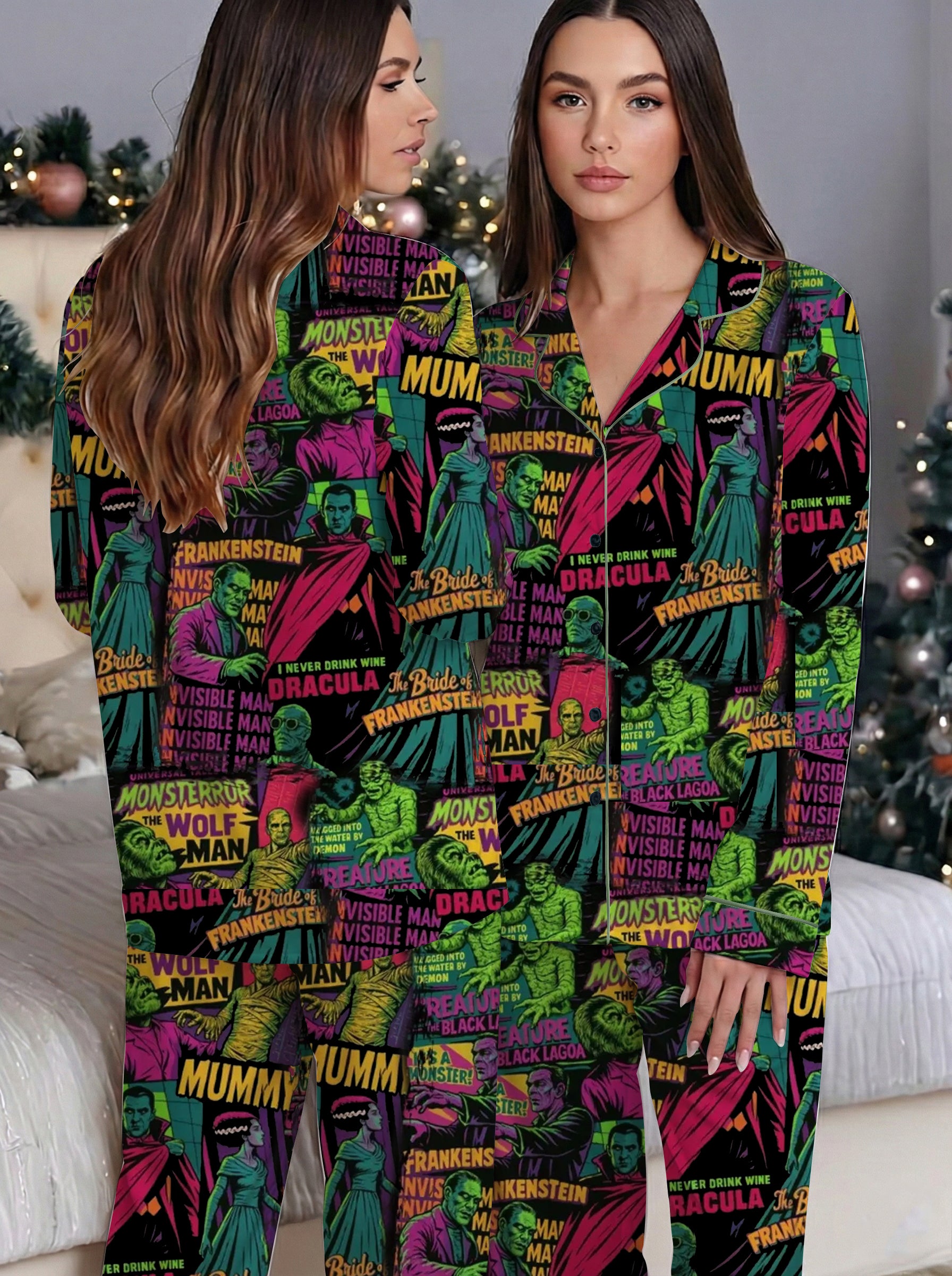 Horror Satin Pajama Set