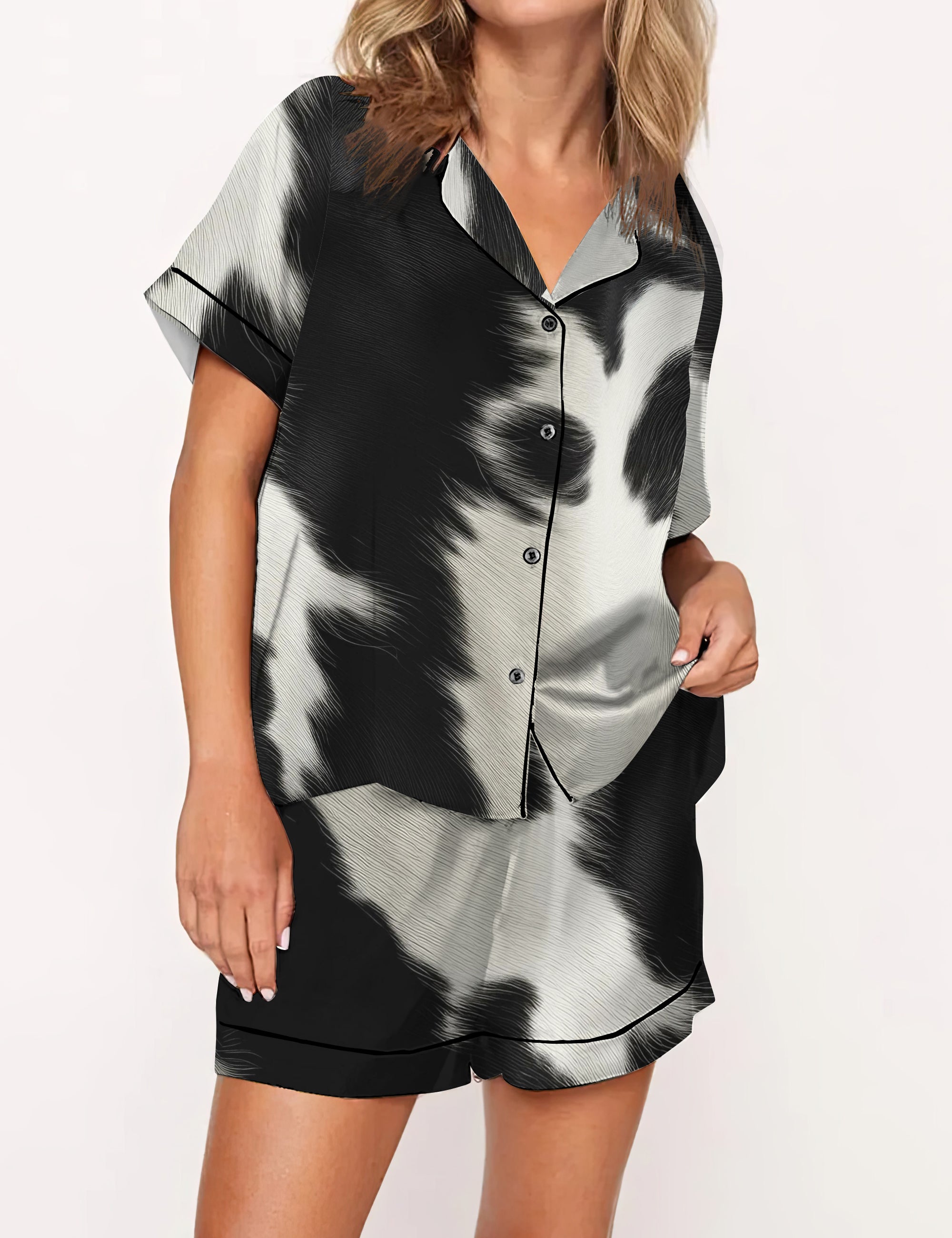 Cowhide Satin Pajama Set