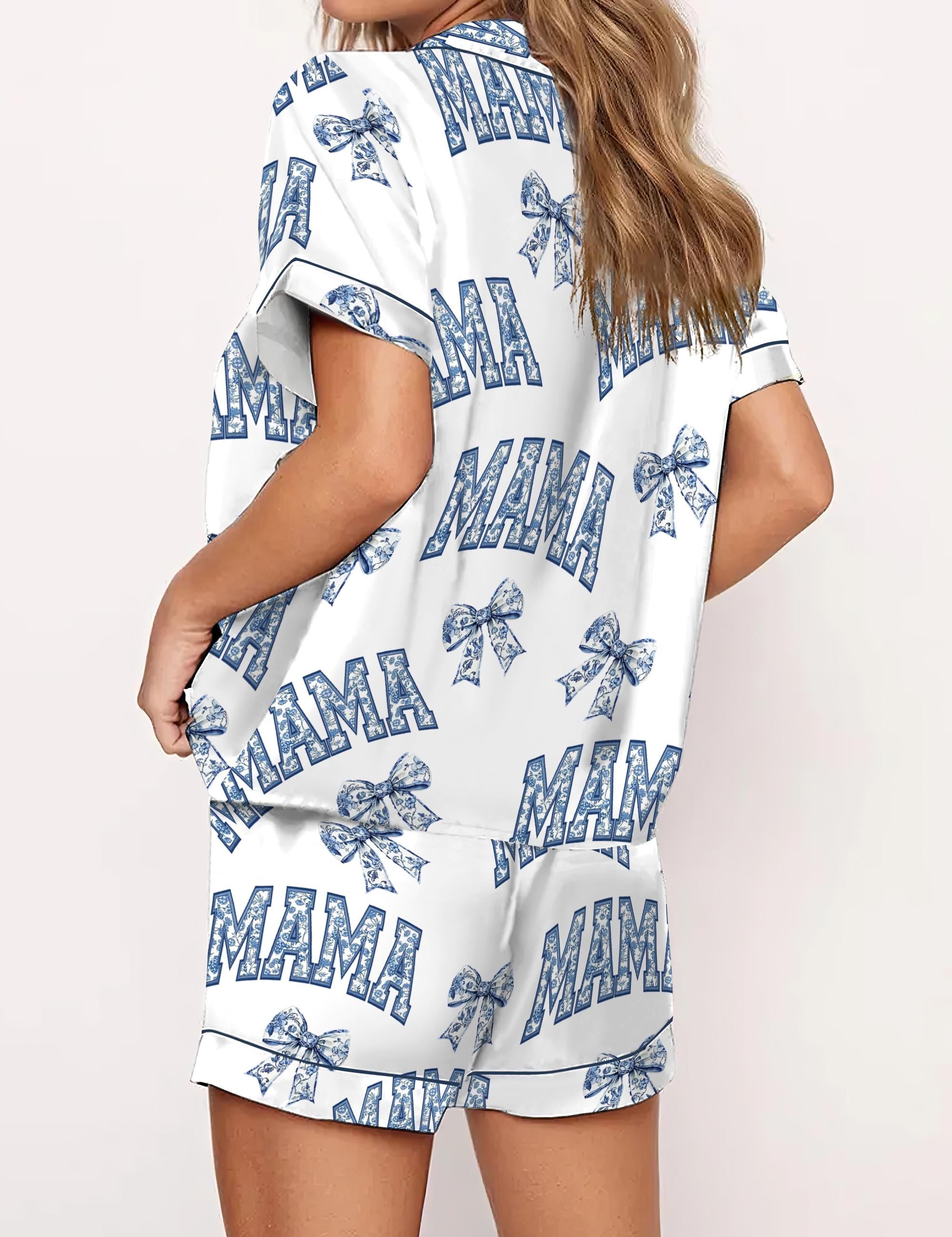 Mama Coquette Satin Pajama Set