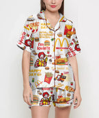 Fries Satin Pajama Set