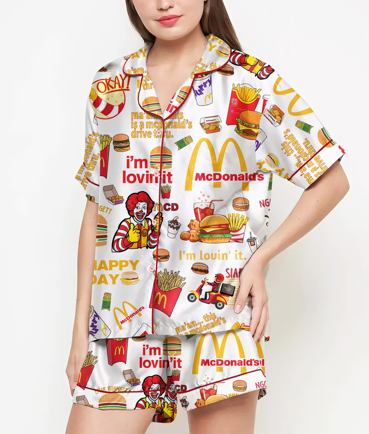 Fries Satin Pajama Set