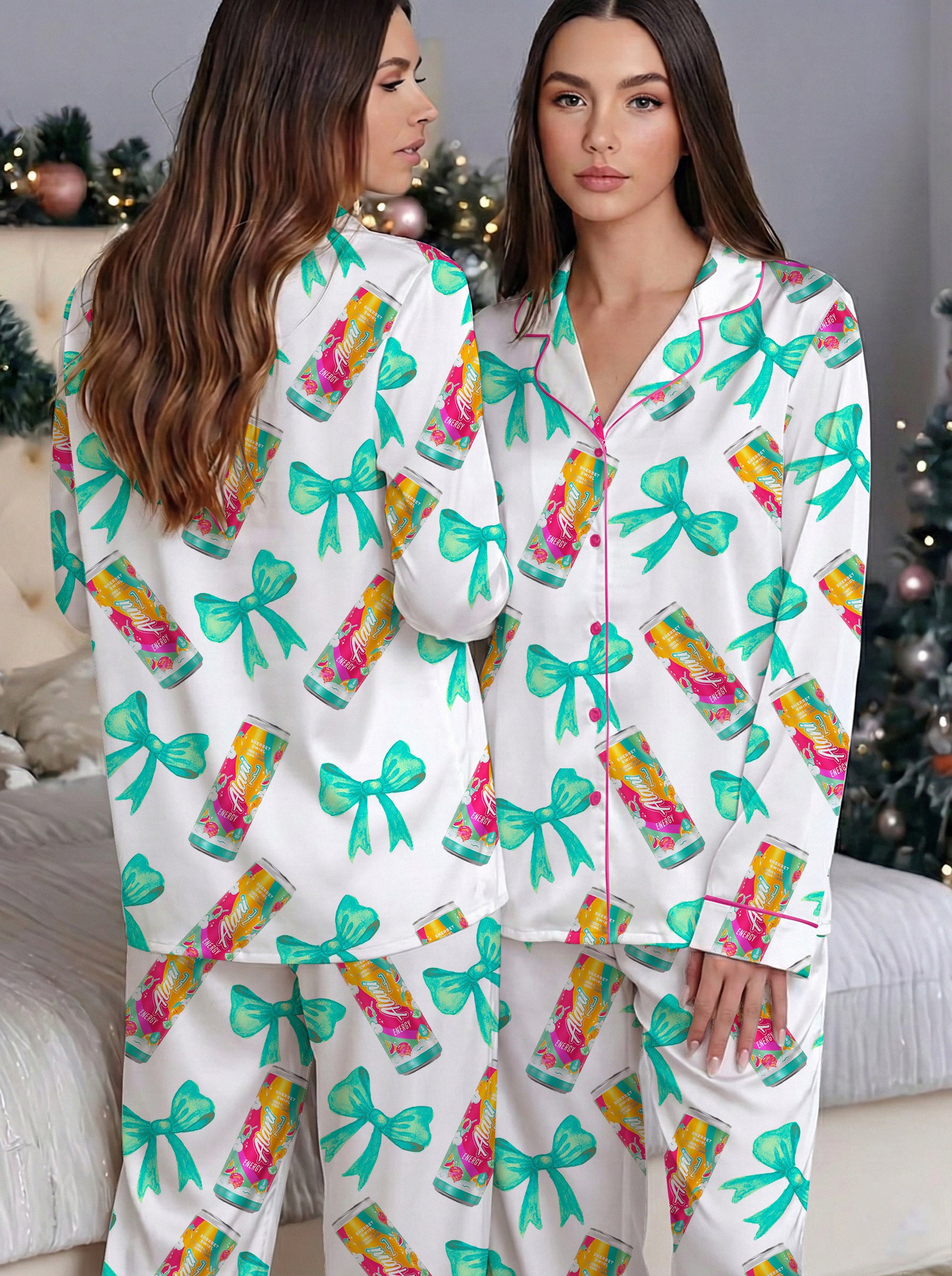Drinks Tears Satin Pajama Set
