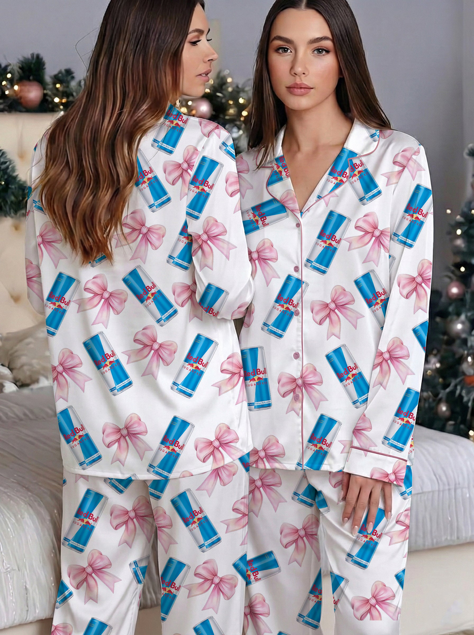 Energy Drinks Satin Pajama Set
