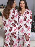 Coquette Drinks Satin Pajama Set