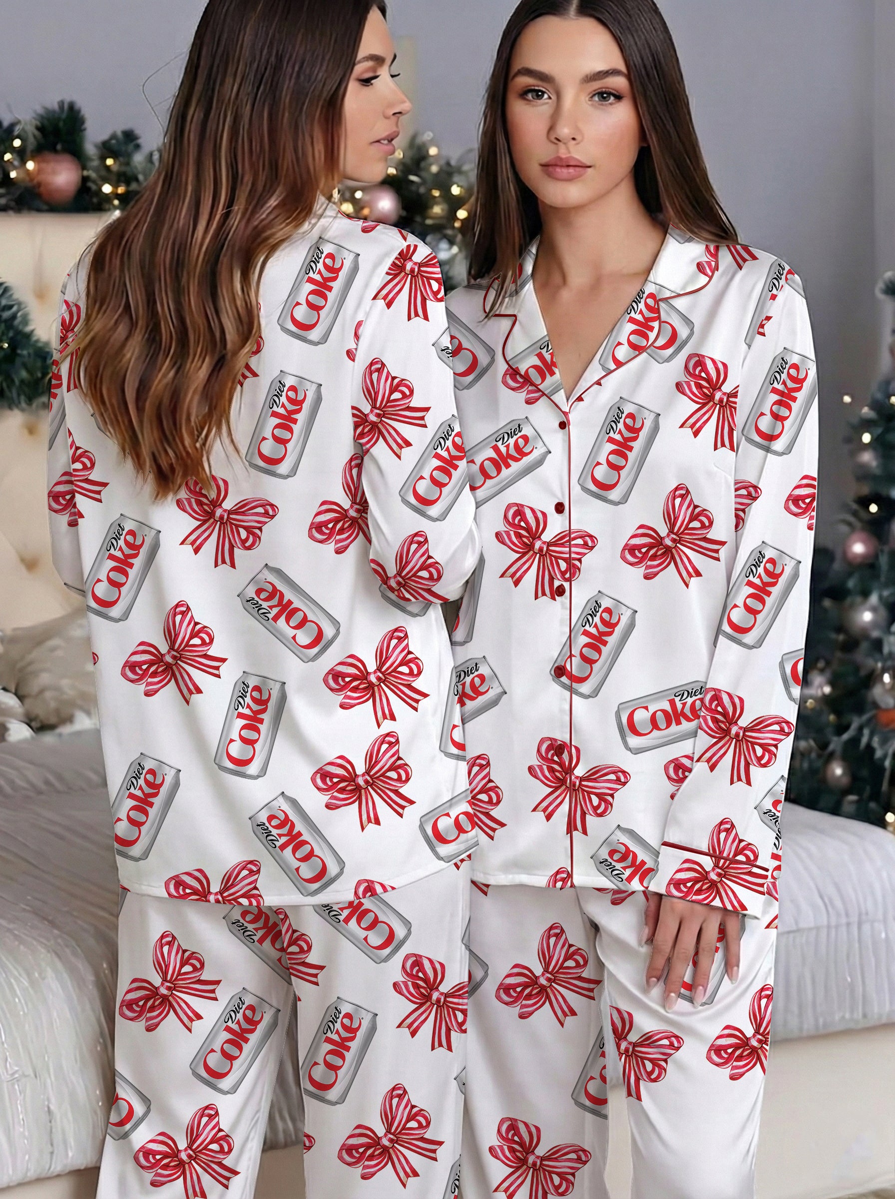 Diet Drinks Satin Pajama Set