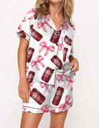 Coquette Drinks Satin Pajama Set