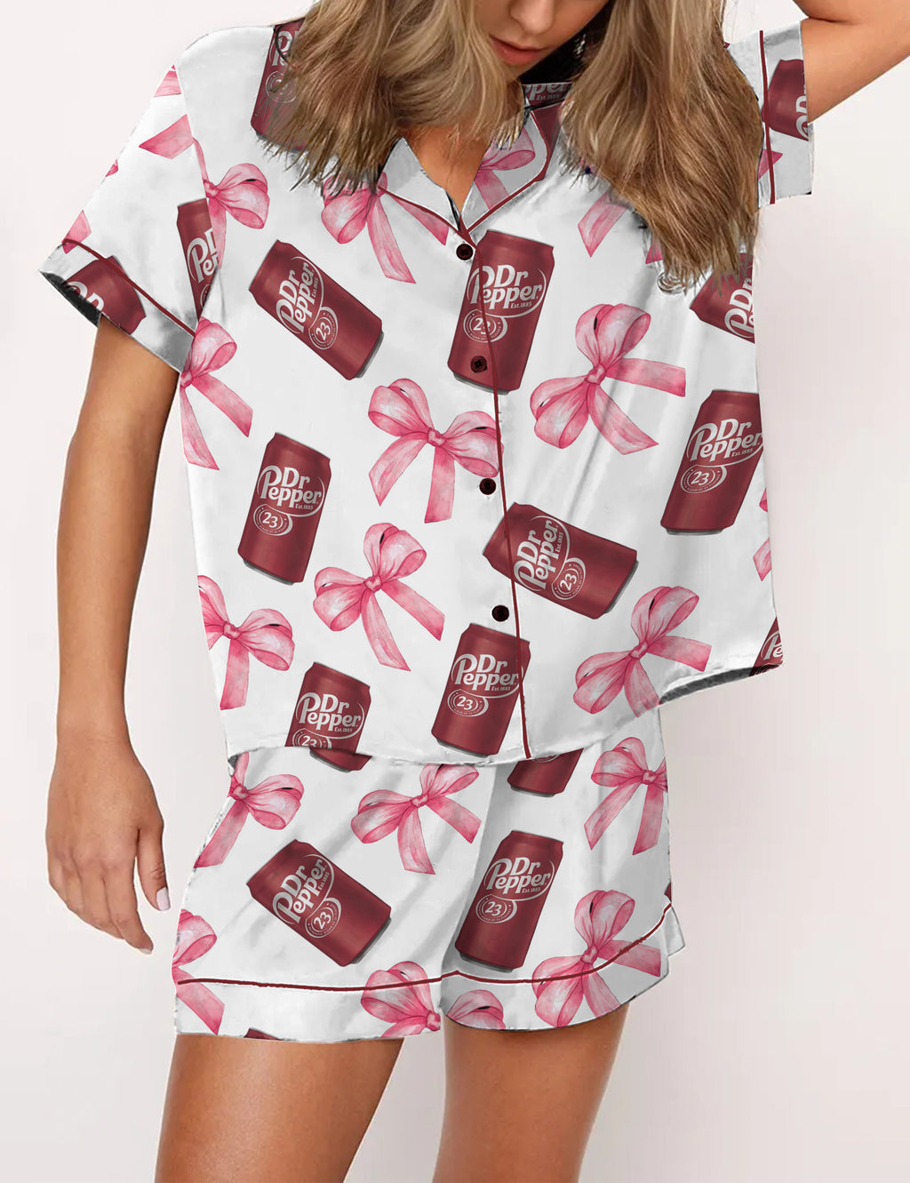 Coquette Drinks Satin Pajama Set
